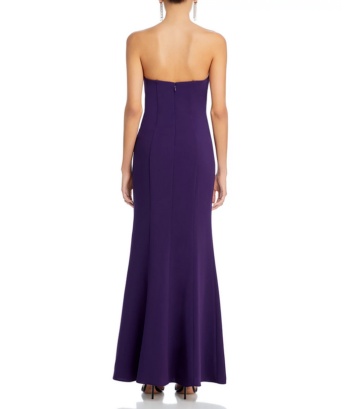 Liv Foster Twill Strapless Gown