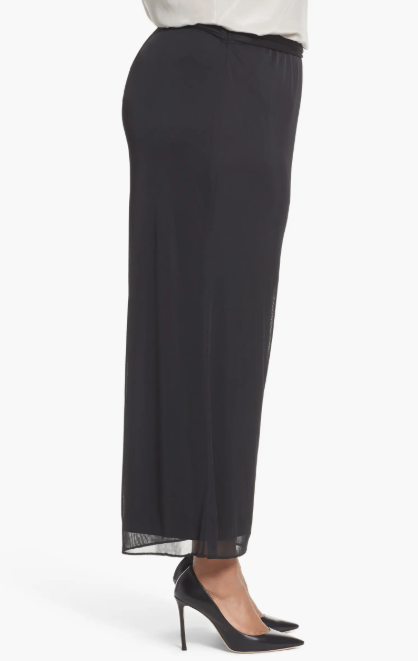 Alex Evenings High Rise Tie Waist Wide Leg Pants