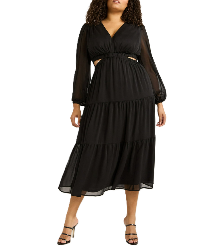 Sofia Jeans by Sofia Vergara Cutout Waist Maxi Dress