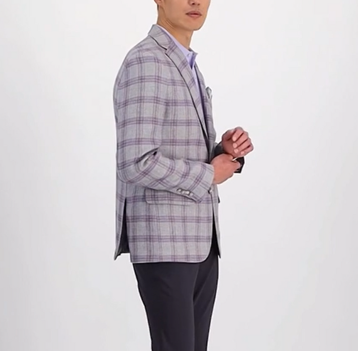 Tallia Men's Plaid Linen Sport Coat