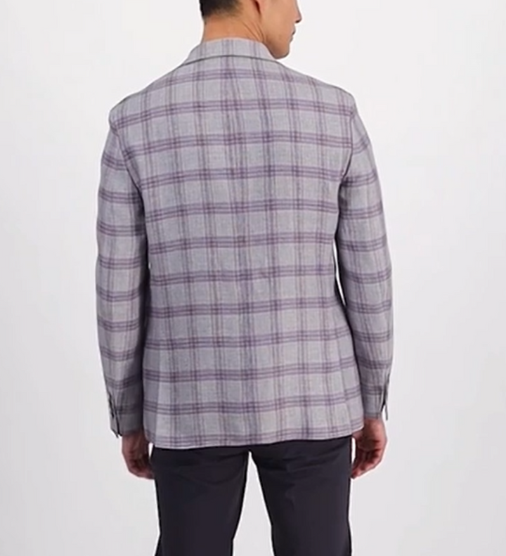 Tallia Men's Plaid Linen Sport Coat