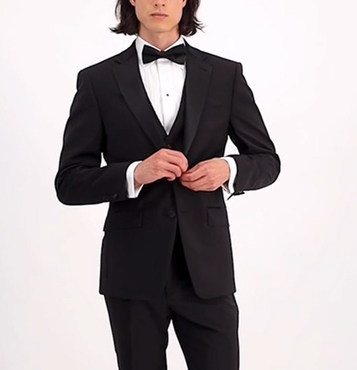 Calvin Klein Men's Slim-Fit Infinite Stretch Black Tuxedo Jacket