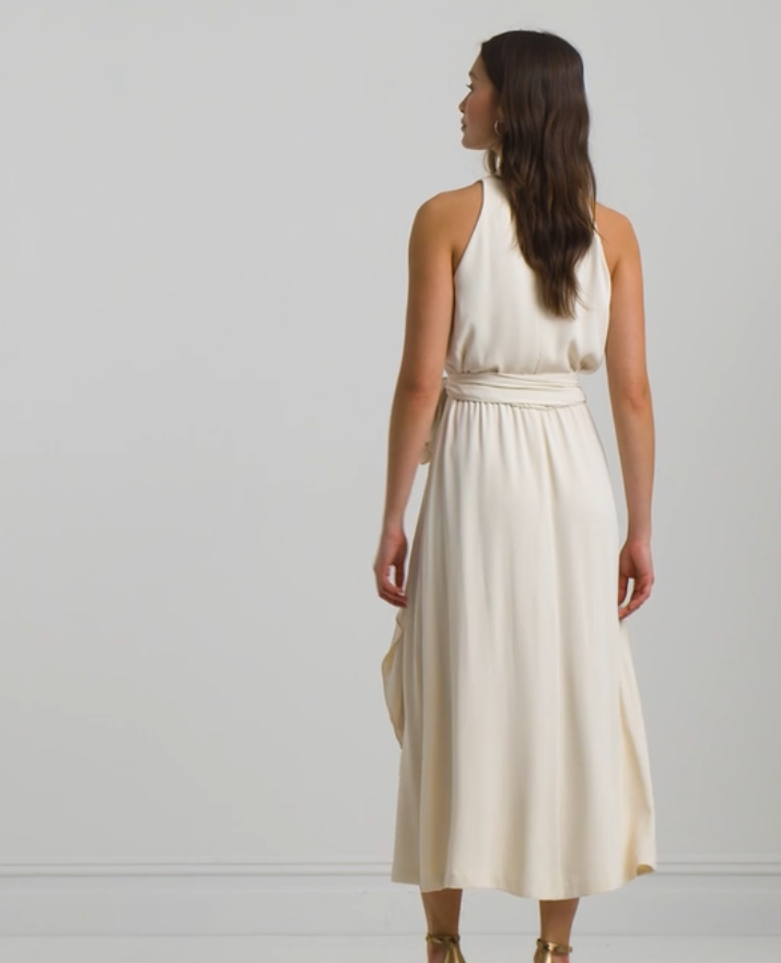 Lauren Ralph Lauren Women's Belted Halter A-Line Dress DGFOutlet Lauren Ralph Lauren Women's Belted Halter A-Line Dress DGFOutlet