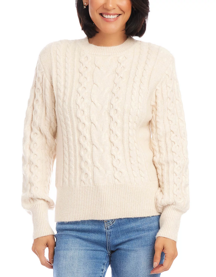 Karen Kane Cable Knit Sweater