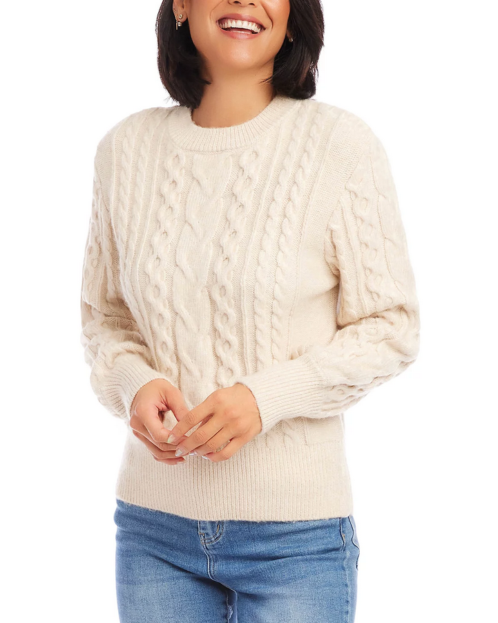 Karen Kane Cable Knit Sweater