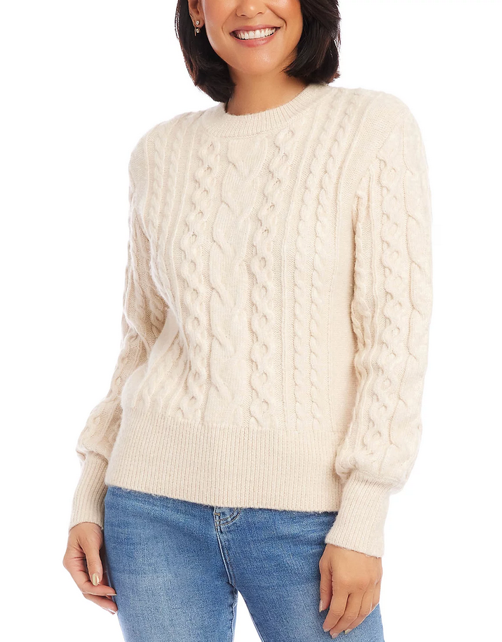 Karen Kane Cable Knit Sweater