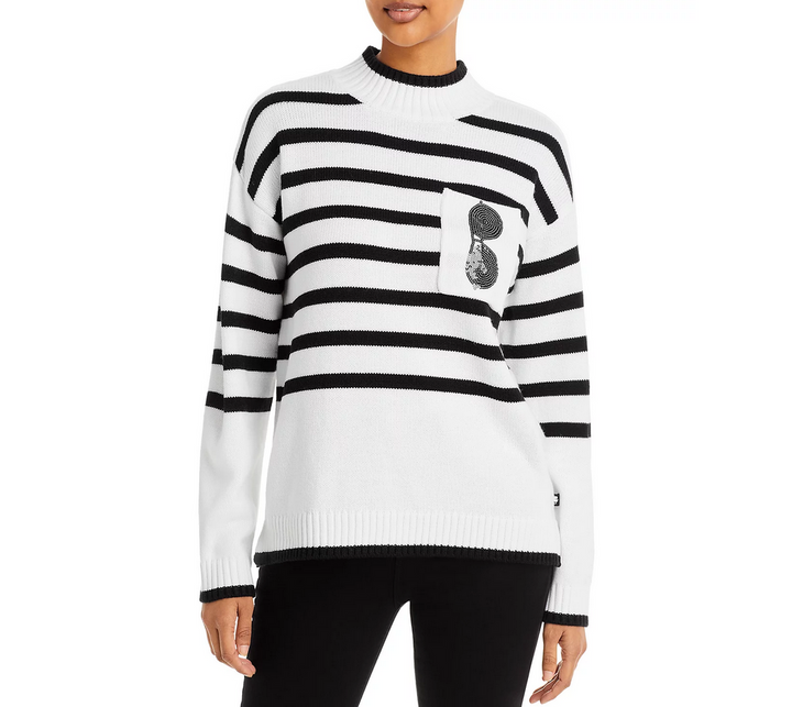 KARL LAGERFELD PARIS Striped Sunglasses Sweater