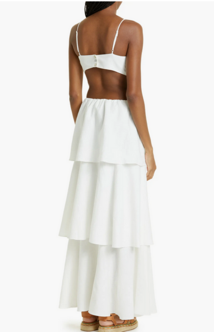 FARM Rio Flower Bodice Tiered Maxi Dress