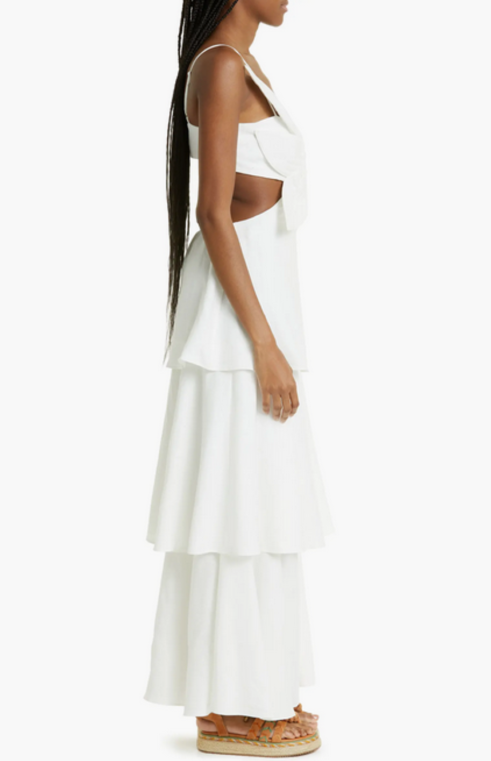 FARM Rio Flower Bodice Tiered Maxi Dress