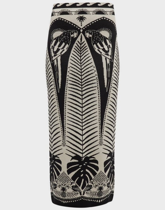 Farm Rio Macaw Elegance Midi Skirt