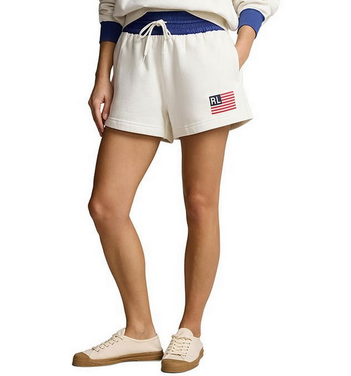 POLO Ralph Lauren Logo Flag Fleece Drawstring Short