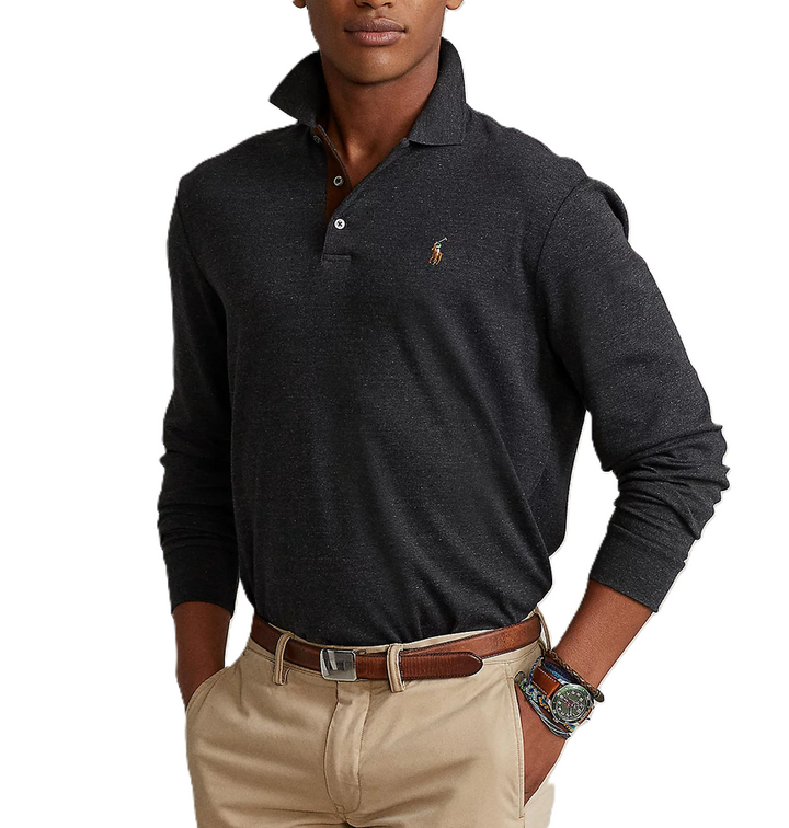 POLO Ralph Lauren MEN Classic Fit Soft Cotton Long-Sleeve Polo Shirt