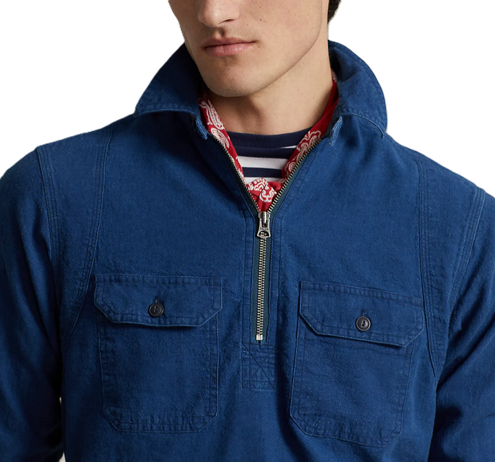 Polo Ralph Lauren Men's Classic-Fit Indigo Popover Workshirt