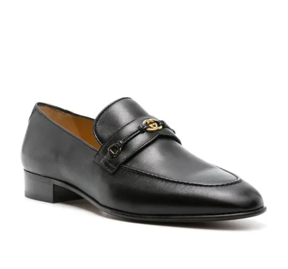 GUCCI Horsebit Interlocking G Leather Loafers