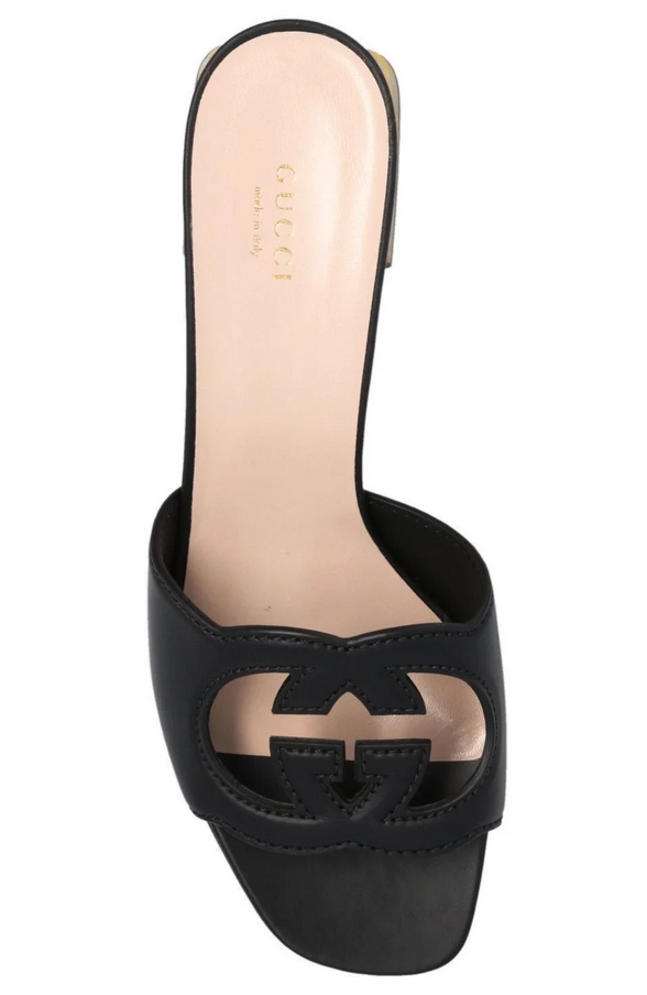 Gucci G Logo Cut-Out Heeled Mules