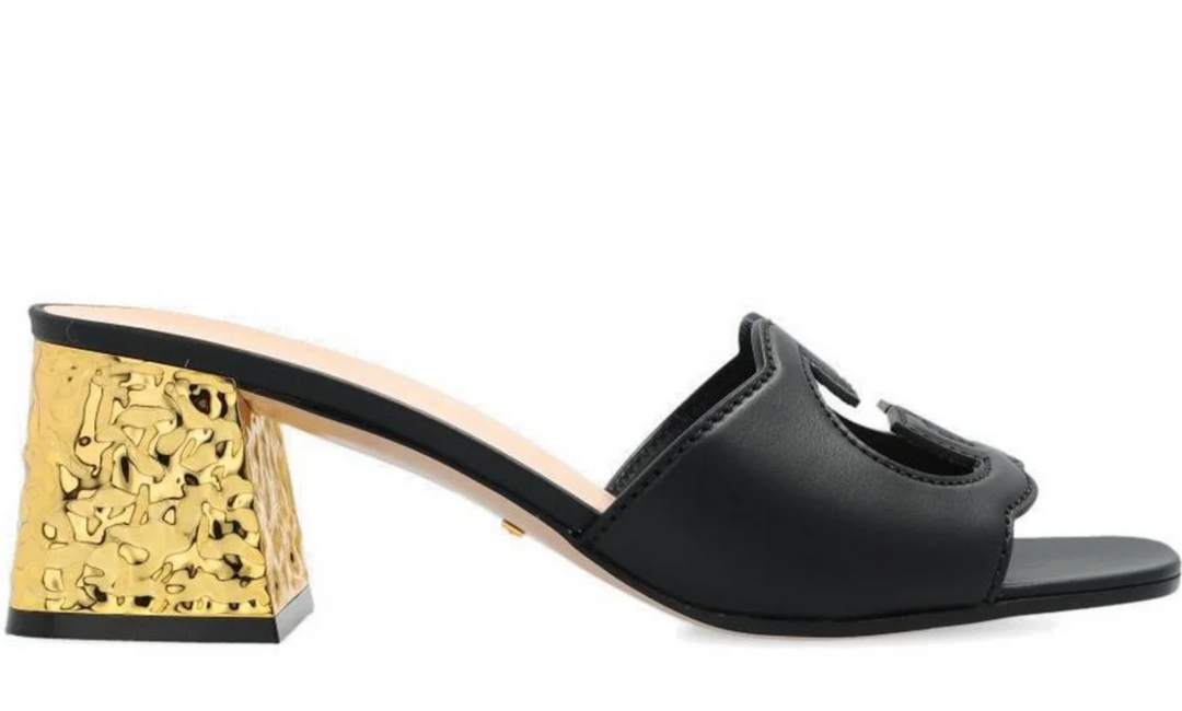 Gucci G Logo Cut-Out Heeled Mules