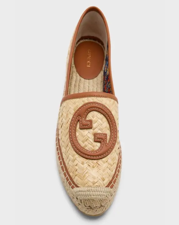 GUCCI Adela GG Raffia Espadrilles