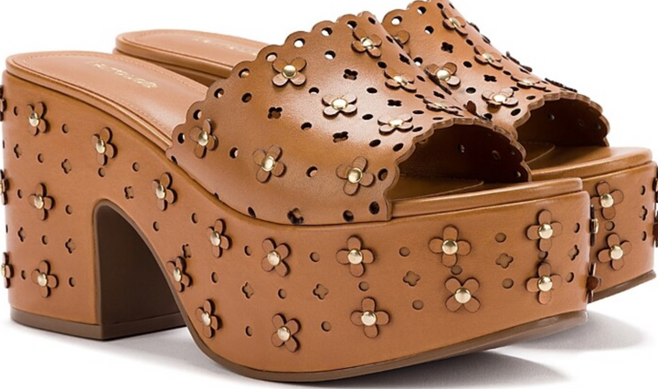 Larroudé Miso Studded Platform Slide Sandals