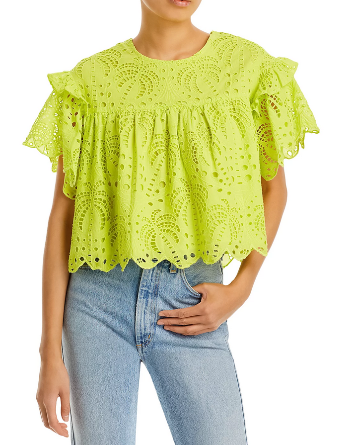 FARM Rio Cotton Eyelet Blouse