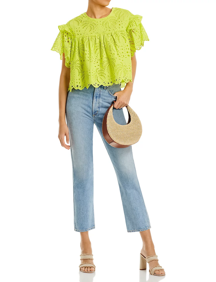 FARM Rio Cotton Eyelet Blouse