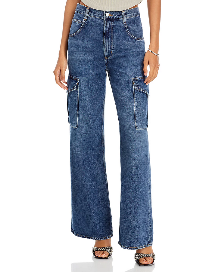 AGOLDE Minka Cargo High Rise Wide Leg Jeans