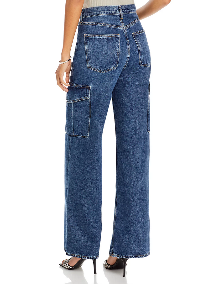 AGOLDE Minka Cargo High Rise Wide Leg Jeans