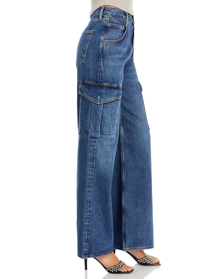 AGOLDE Minka Cargo High Rise Wide Leg Jeans