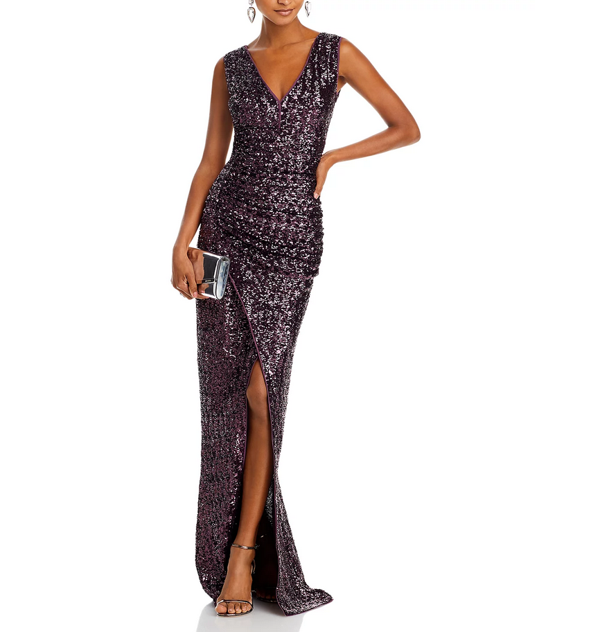 Chiara Boni La Petite Robe Cho Sequin Sleeveless Gown