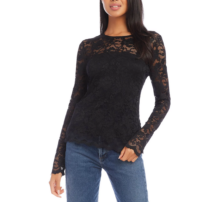 Karen Kane Floral Lace Top