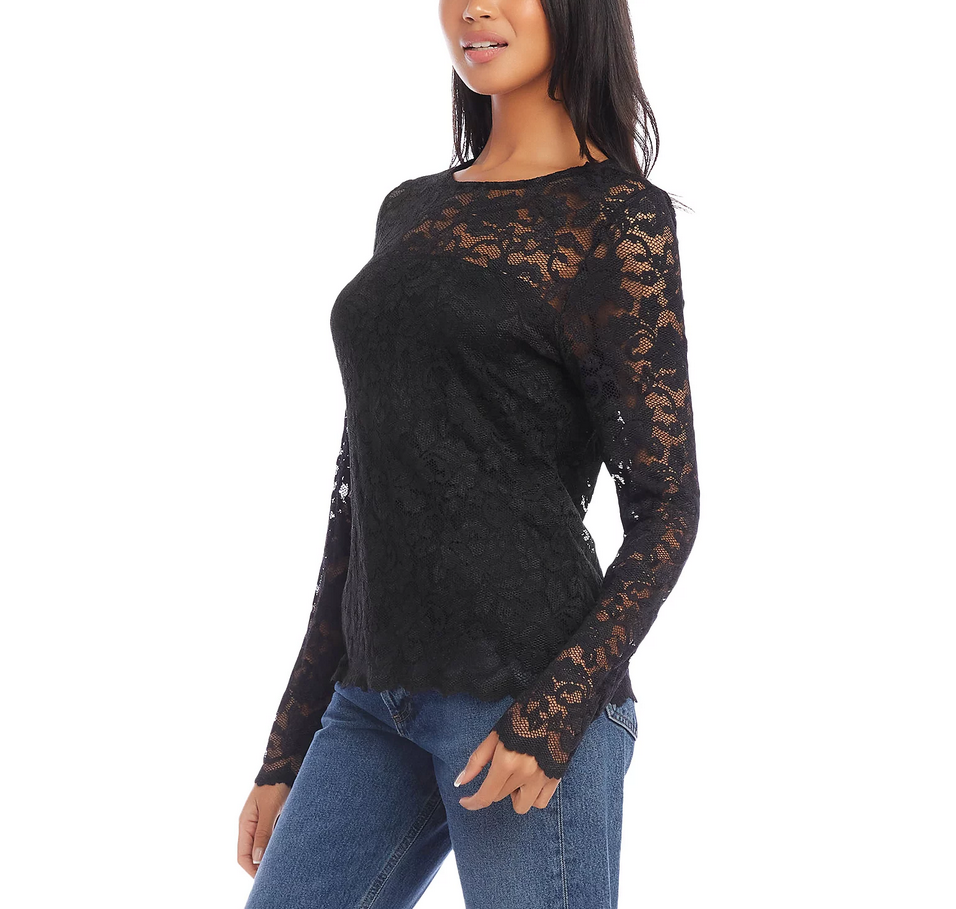 Karen Kane Floral Lace Top