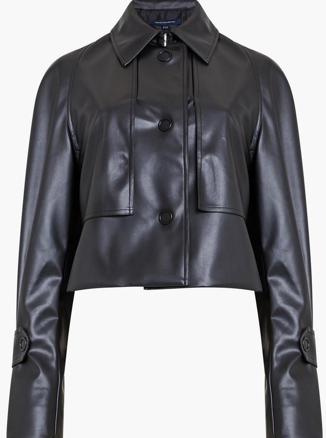 FRENCH CONNECTION Crolenda Faux Leather Jacket