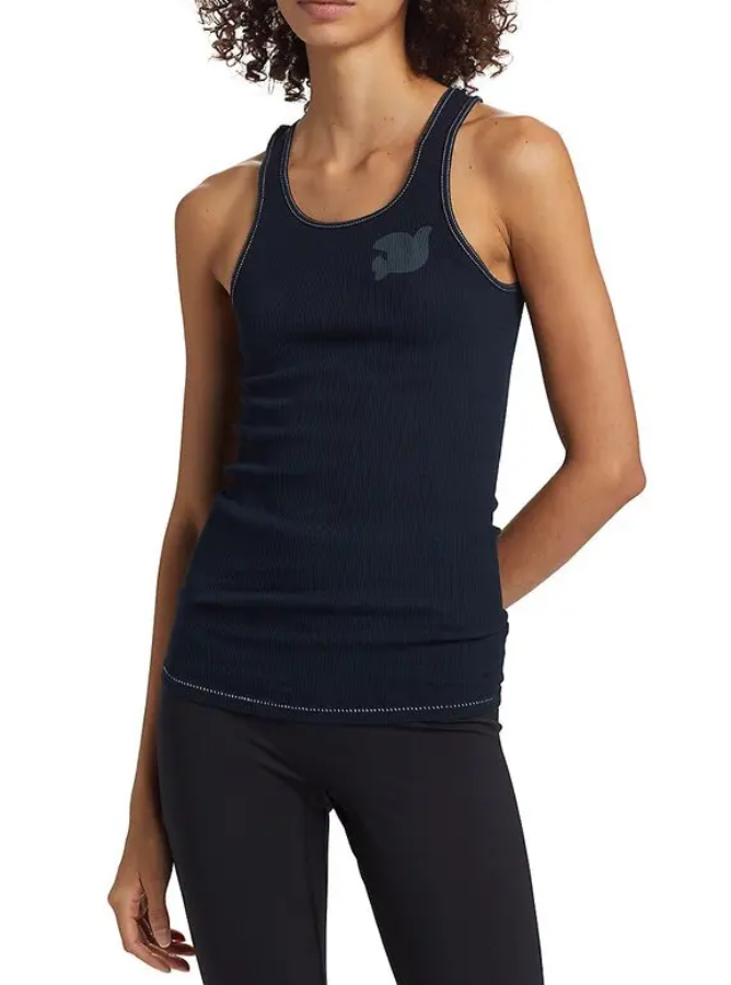 FREECITY Cotton Ribbed Logo Tank