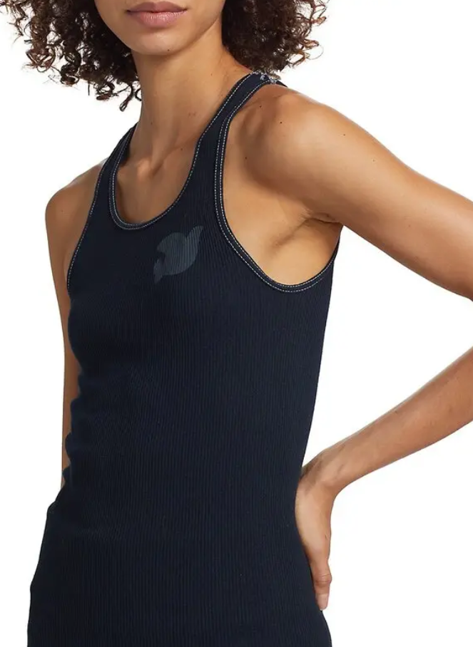 FREECITY Cotton Ribbed Logo Tank