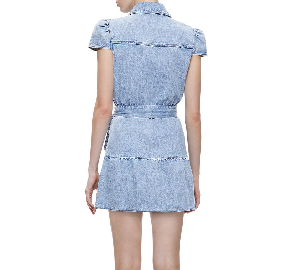 Alice and Olivia Miranda Denim Mini Shirt Dress – DGFOutlet