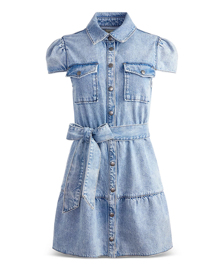 Alice and Olivia Miranda Denim Mini Shirt Dress