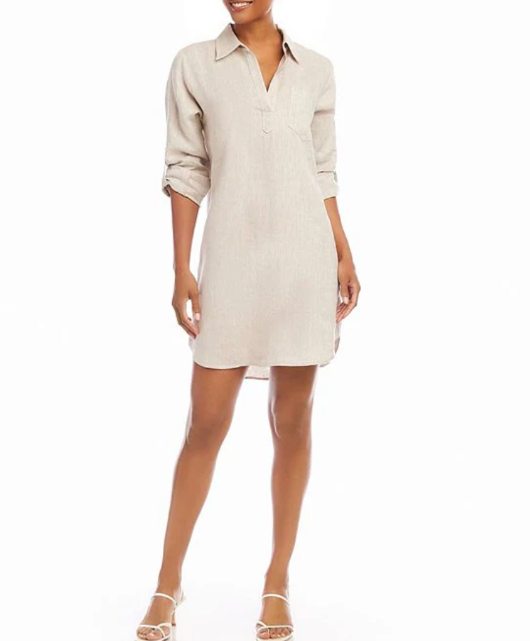 Karen Kane Linen Shirt Dress