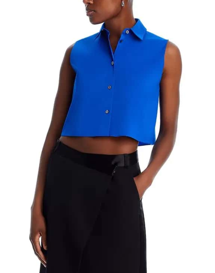 Theory Cropped Sleeveless Shirt