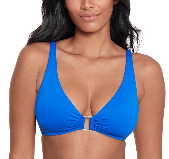 LAUREN RALPH LAUREN Ring-Trim Bikini Top