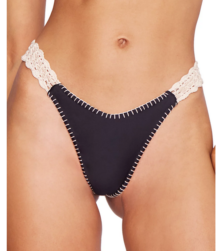 Capittana Alessia Crochet Trim Bikini Bottom