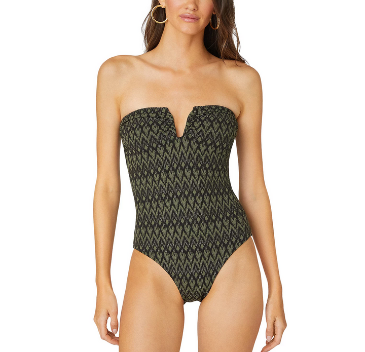 Shoshanna Shimmer U Wire One Piece Swimsuit