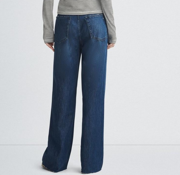 rag & bone Logan Featherweight Mid Rise Wide Leg Jeans