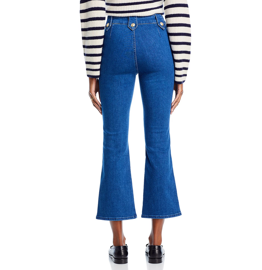 Derek Lam 10 Crosby Robertson Cropped Flare Leg Jeans