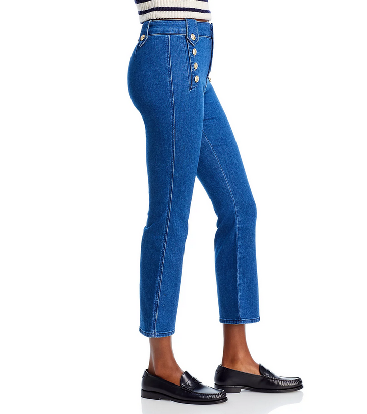 Derek Lam 10 Crosby Robertson Cropped Flare Leg Jeans