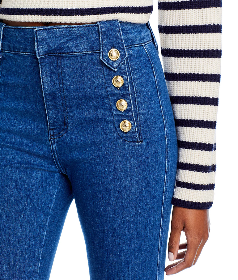 Derek Lam 10 Crosby Robertson Cropped Flare Leg Jeans