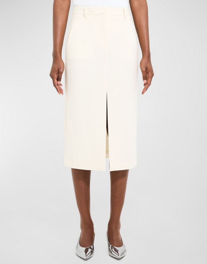 Theory Front Slit Midi Skirt