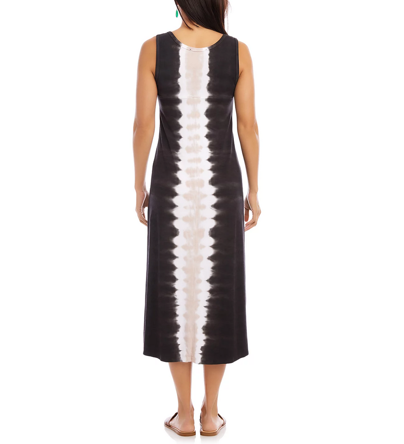 Karen Kane Tie Dyed Front Slit Midi Dress