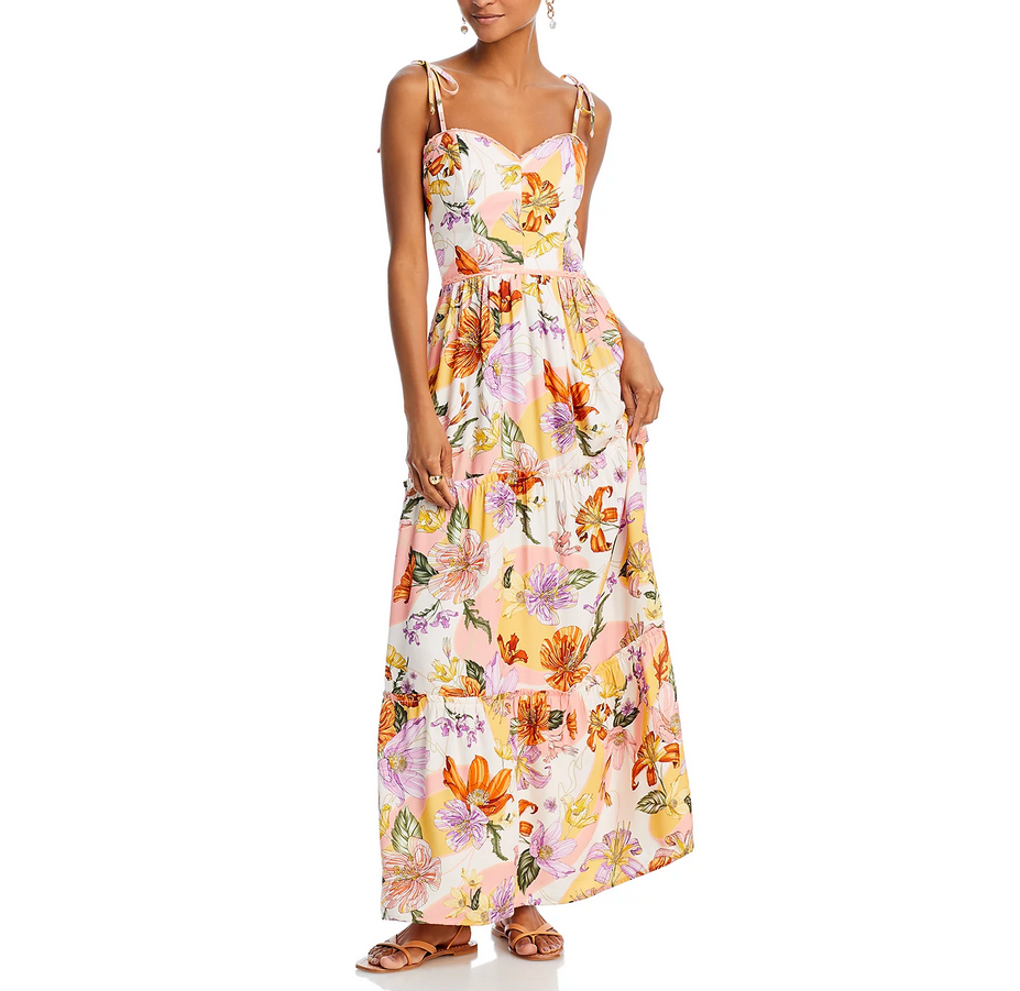 Agua Bendita Suzie Vitreo Floral Maxi Dress