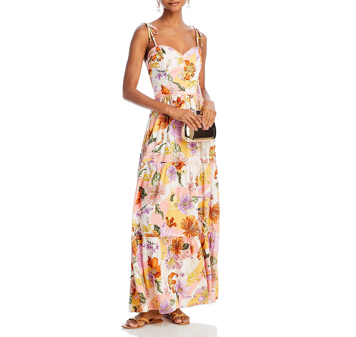 Agua Bendita Suzie Vitreo Floral Maxi Dress