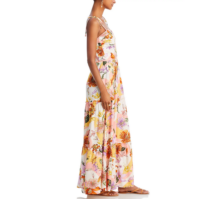 Agua Bendita Suzie Vitreo Floral Maxi Dress