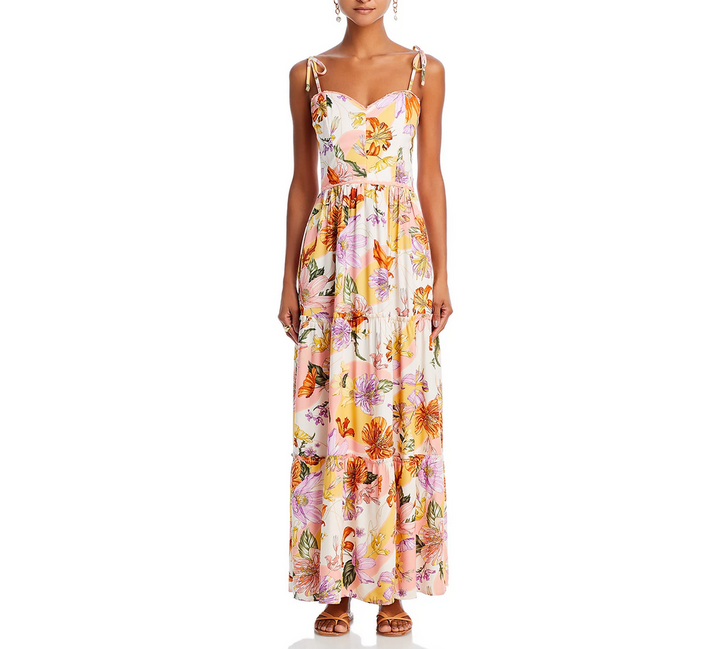 Agua Bendita Suzie Vitreo Floral Maxi Dress